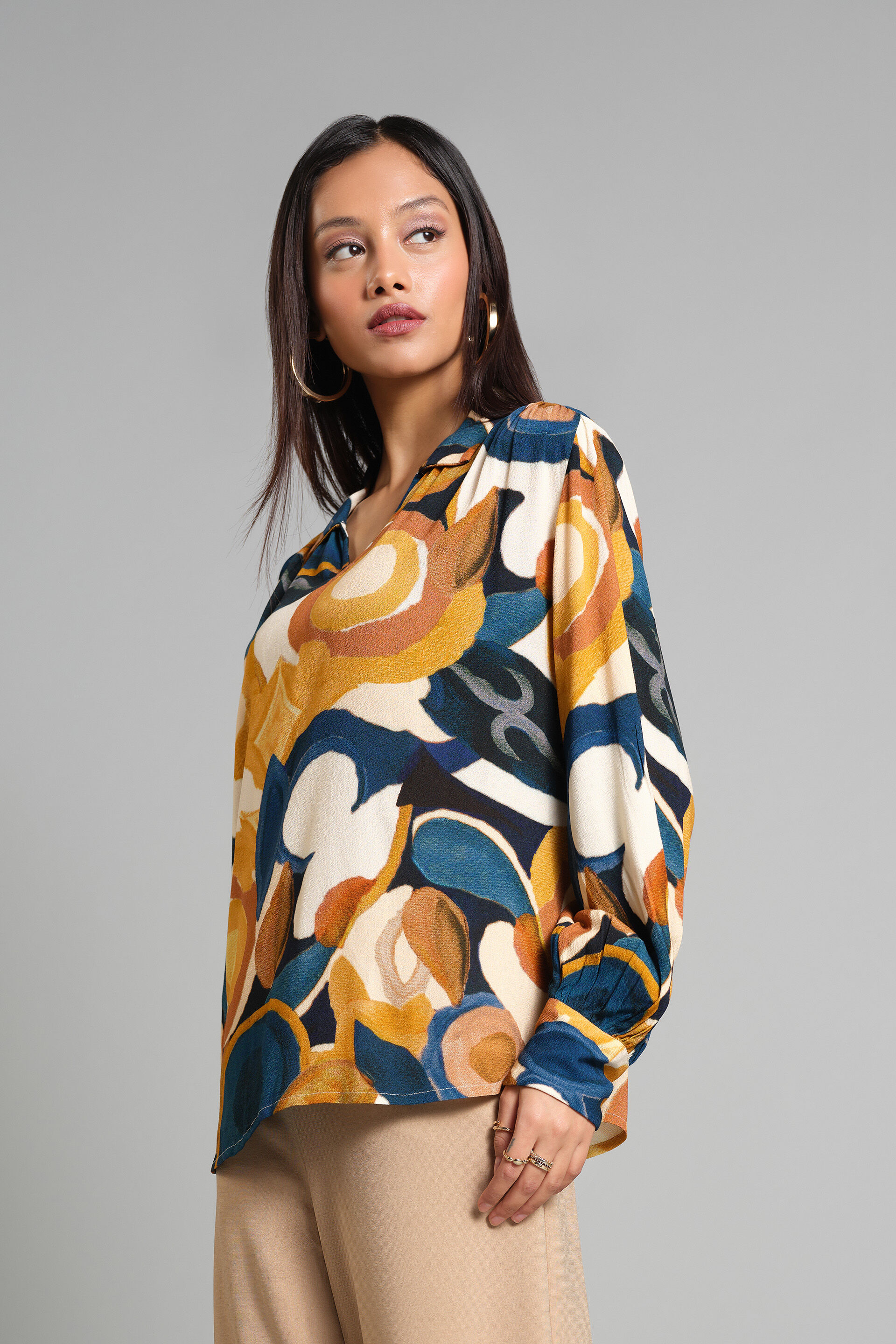 Abstract Mood Top, Beige, image 4